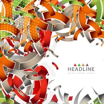 Brochure header layout template Stock Illustration