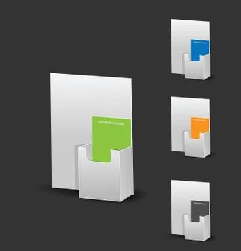 Brochure holders pack Stock Illustration