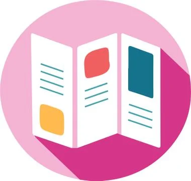 Brochure icon isolated on background Stock Illustration