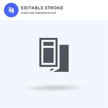 Brochure icon vector, filled flat sign, solid pictogram isolated on white, logo Illustrazione stock