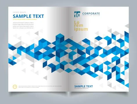 Brochure layout design template, Annual report, Leaflet, Advertising, poster, Stock Illustration