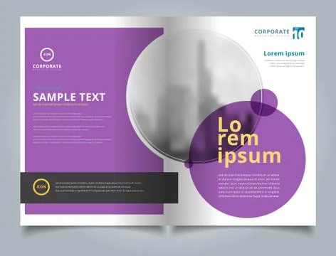 Brochure layout design template geometric circle, Annual report, Leaflet, Adv Stock Illustration
