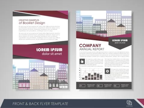 Brochure layout design template Stock Illustration