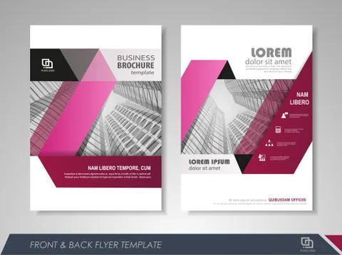 Brochure layout design template Stock Illustration