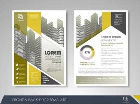 Brochure layout design template Stock Illustration