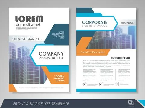 Brochure layout design template Stock Illustration