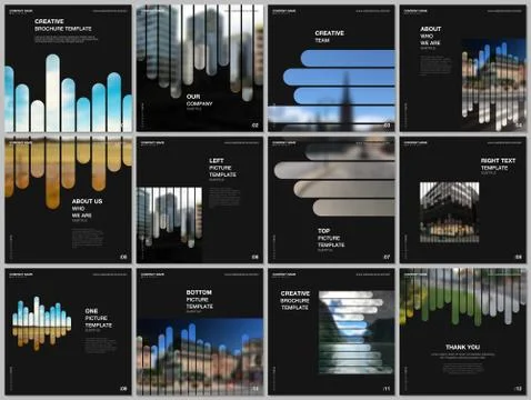 Brochure layout of square covers design templates for square flyer leaflet Stock Illustration