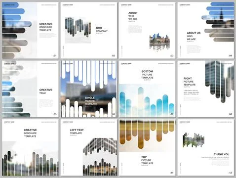 Brochure layout of square covers design templates for square flyer leaflet Stock Illustration