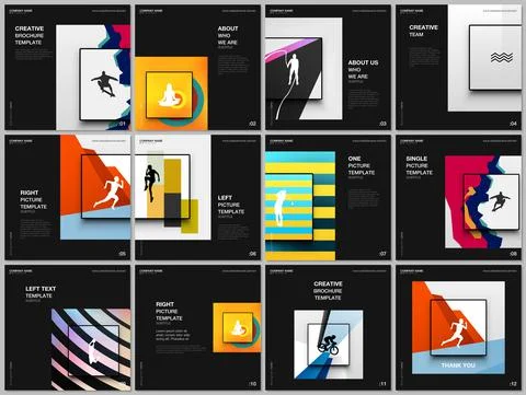 Brochure layout of square covers design templates for square flyer leaflet Stock Illustration