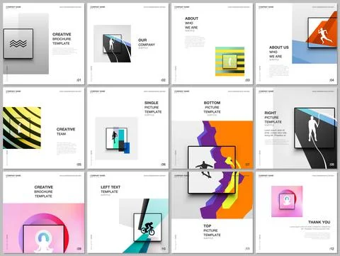Brochure layout of square covers design templates for square flyer leaflet Stock Illustration