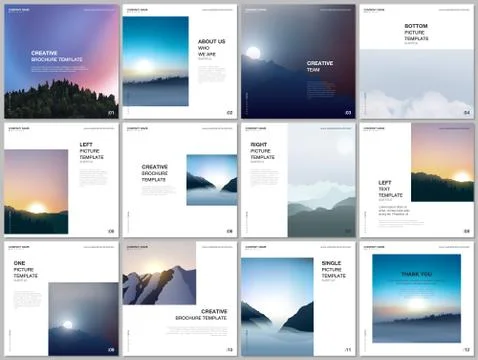 Brochure layout of square covers templates for square flyer leaflet, brochure Stock Illustration