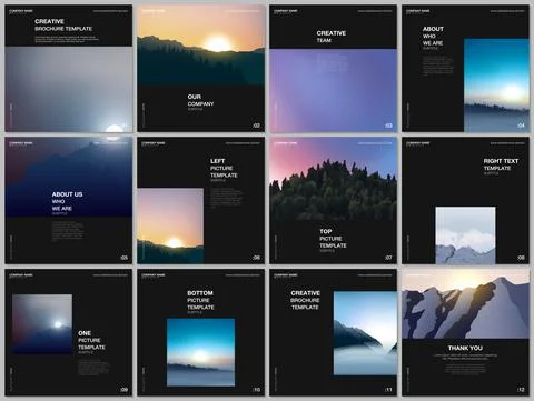 Brochure layout of square covers templates for square flyer leaflet, brochure Stock Illustration