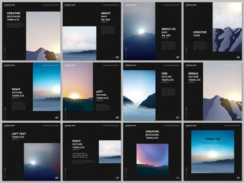 Brochure layout of square covers templates for square flyer leaflet, brochure Stock Illustration