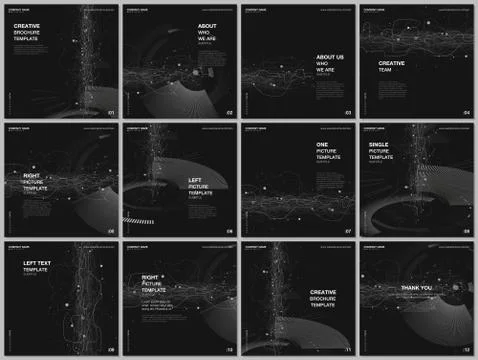 Brochure layout of square format covers design templates for square flyer Stock Illustration