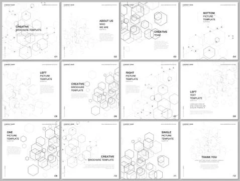 Brochure layout of square format covers design templates for square flyer Stock Illustration