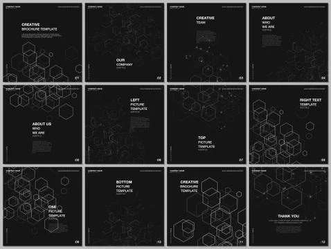 Brochure layout of square format covers design templates for square flyer Stock Illustration