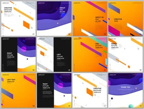 Brochure layout of square format covers design templates for square flyer Stock Illustration