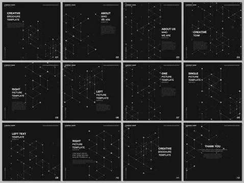 Brochure layout of square format covers design templates for square flyer Stock Illustration