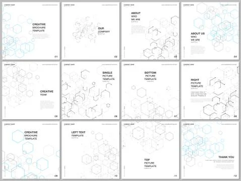 Brochure layout of square format covers design templates for square flyer Stock-Illustration