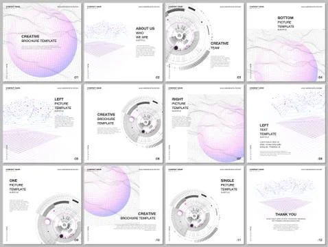 Brochure layout of square format covers design template for square flyer leaflet Stock-Illustration
