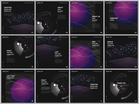 Brochure layout of square format covers design template for square flyer leaflet Stock Illustration