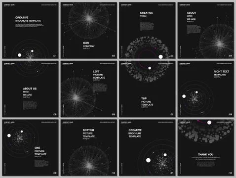 Brochure layout of square format covers design templates for square flyer Illustrazione stock