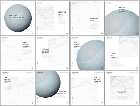 Brochure layout of square format covers design templates for square flyer Illustrazione stock