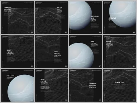 Brochure layout of square format covers design templates for square flyer Stock Illustration