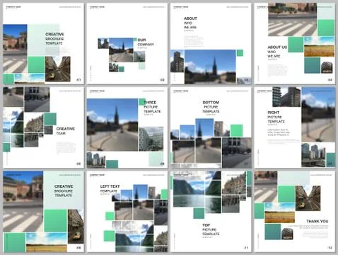 Brochure layout of square format covers design templates for square flyer Illustrazione stock