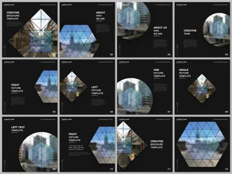 Brochure layout of square format covers design templates for square flyer Stock Illustration