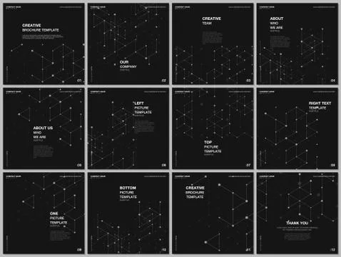 Brochure layout of square format covers design templates for square flyer Stock Illustration