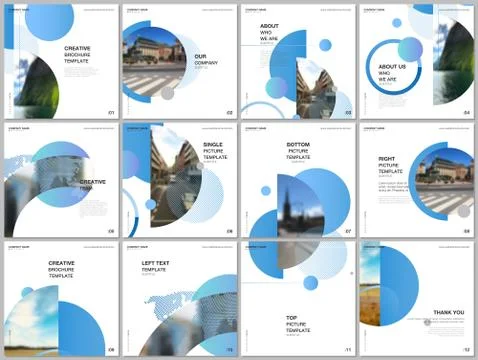 Brochure layout of square format covers design templates for square flyer Stock Illustration