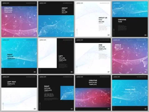 Brochure layout of square format covers design templates for square flyer Stock Illustration