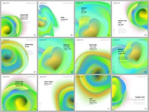 Brochure layout of square format covers design templates for square flyer Stock Illustration