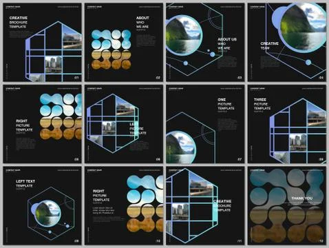 Brochure layout of square format covers templates for square flyer leaflet Stock-Illustration