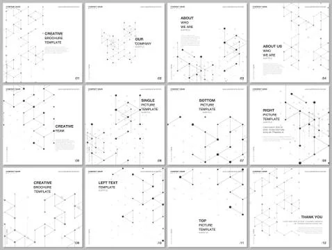 Brochure layout of square format covers design templates for square flyer Stock Illustration