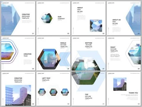 Brochure layout of square format covers design templates for square flyer Stock Illustration