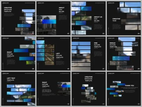 Brochure layout of square format covers templates for square flyer leaflet Stock Illustration