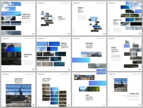 Brochure layout of square format covers design templates for square flyer Stock Illustration