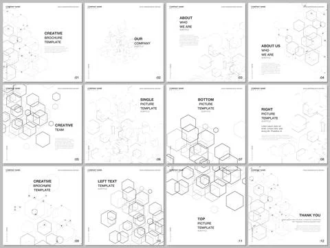 Brochure layout of square format covers design templates for square flyer Illustrazione stock