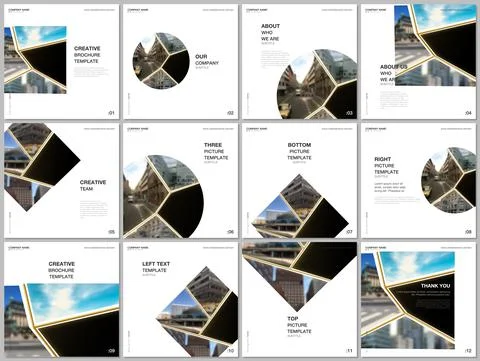 Brochure layout of square format covers design templates for square flyer Stock Illustration