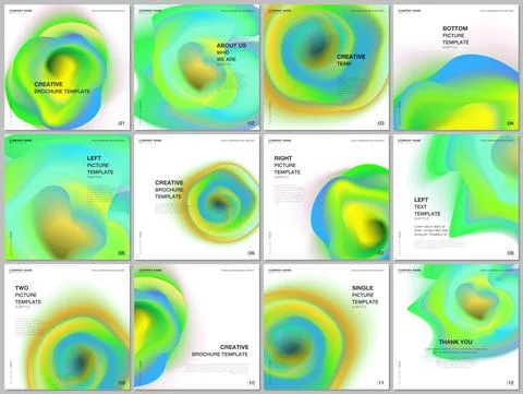 Brochure layout of square format covers design templates for square flyer Stock Illustration