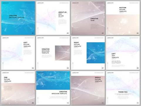 Brochure layout of square format covers templates for square flyer leaflet Stock Illustration