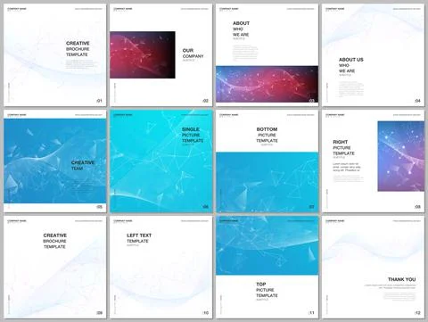 Brochure layout of square format covers design templates for square flyer Stock Illustration
