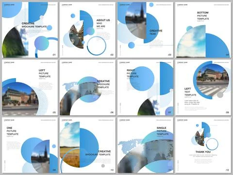 Brochure layout of square format covers design templates for square flyer Stock Illustration
