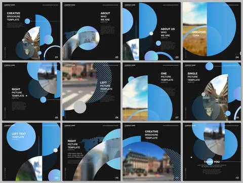 Brochure layout of square format covers design templates for square flyer Stock Illustration