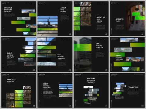 Brochure layout of square format covers templates for square flyer leaflet Stock Illustration