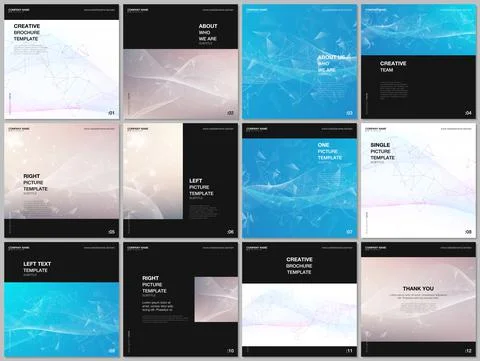 Brochure layout of square format covers templates for square flyer leaflet Illustrazione stock