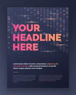 Brochure Layout template design in techno style. Vector EPS10. Stock Illustration