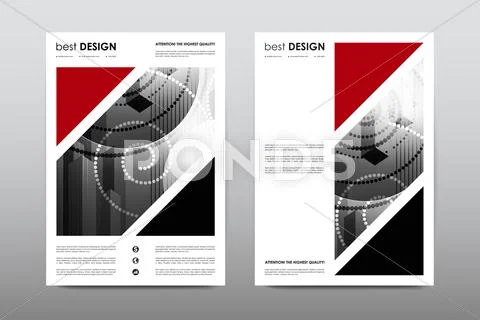 Brochure Layout Template Flyer Design Vector, Magazine Booklet Cover Abstract